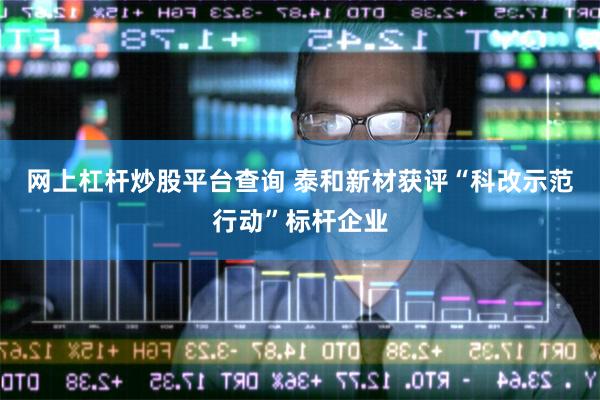 网上杠杆炒股平台查询 泰和新材获评“科改示范行动”标杆企业