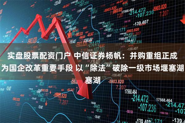 实盘股票配资门户 中信证券杨帆：并购重组正成为国企改革重要手段 以“除法”破除一级市场堰塞湖