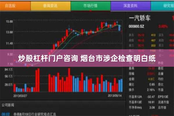 炒股杠杆门户咨询 烟台市涉企检查明白纸