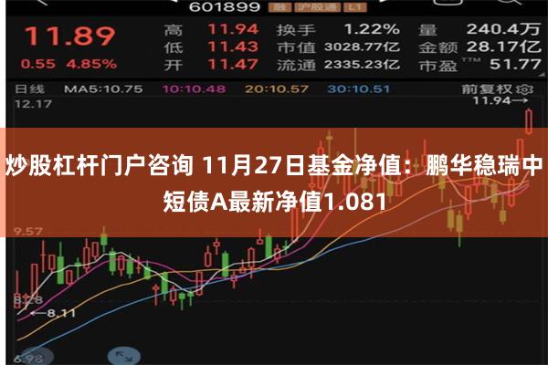 炒股杠杆门户咨询 11月27日基金净值：鹏华稳瑞中短债A最新净值1.081